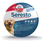 2x seresto grand chien >8 kg 70cm - 2 colliers antiparasitaires pour tiques, puces et poux
