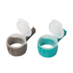 2x zooplus basics clips de fermeture avec sortie de nourriture