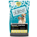 2x12kg burns weight control adult / senior poulet, avoine - croquettes pour chien