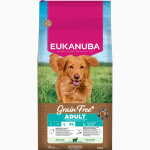 2x12kg eukanuba grain free adult large agneau croquettes pour chien