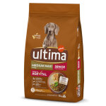 2x12kg medium / maxi senior poulet ultima - croquettes pour chien