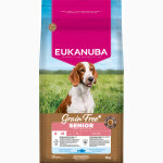 2x3kg eukanuba grain free senior small & medium croquettes pour chien