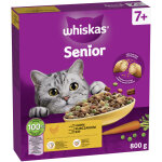 2x800g whiskas 7 + senior poulet - croquettes pour chat