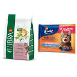 3kg adult saumon, riz affinity libra croquettes pour chat + 4x85g sachets brekkies offerts !