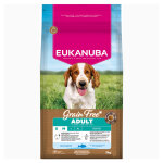 3kg eukanuba grain free adult small & medium poisson de mer croquettes pour chien