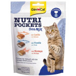 3x150g gimcat nutri pockets sea - mix - pour chat 3x150g gimcat nutri pockets sea - mix - pour chat