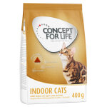 Format d'essai : croquettes concept for life 400 g pour chat - indoor cats