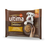 44 x 100g ultima fit & delicious mini pour chiens adultes au poulet et au b?uf, nourriture humide pour ...