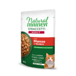 22x85g natural trainer straccetti adult lamelles en sauce b?uf p�t�e pour chat
