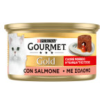 48 x 85?g gourmet gold c?ur fondant saumon nourriture humide pour chat