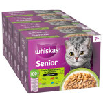144x85g whiskas senior senior 7 + s�lection mixte en sauce - p�t�e pour chat