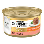 48x85g saumon recettes raffinées gold gourmet - nourriture pour chat 48x85g saumon recettes raffinées gold gourmet - nourriture pour chat