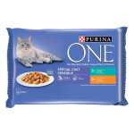 4x85g chat sensible poulet, thon purina one - pte pour chat