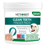 50 doigtiers jetables vet's best� clean pour les dents - pour chien