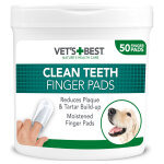 50 doigtiers jetables vet's best clean pour les dents - pour chien