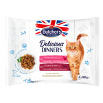 64 x 100 lot mixte g butcher?s delicious dinners 64 x 100 g pour chat lot mixte : poulet et foie, poulet ...