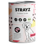 6x 400g strayz bio b?uf bio avec patate douce bio, carotte bio & poire nourriture pour chien humide