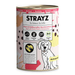 6x 400g strayz bio b?uf bio avec patate douce bio, carotte bio & poire nourriture pour chien humide