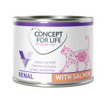 6x200g veterinary diet renal concept for life saumon humide chat adulte