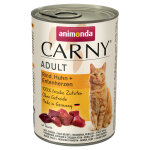 24x400g adult boeuf, poulet, coeurs de canard animonda carny - pâtée pour chat 24x400g adult boeuf, poulet, coeurs de canard animonda carny - pâtée pour chat