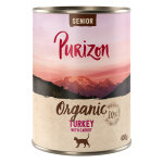 6x400g organic purizon senior dinde nourriture humide pour chats