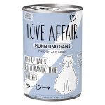 6x400g poulet & oie hardys love affair nourriture humide pour chats