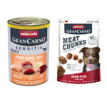 6x400g pur poulet, riz sensitive sensitive grancarno animonda botes pour chien + 80g friandises offertes ...