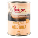 24x400g purizon adult sans c�r�ales filet de poulet, sanglier - p�t�e pour chat