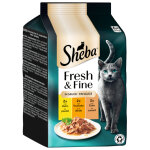 12x50g fresh & fine, poulet dinde et canard en sauce sheba pâtée pour chat 12x50g fresh & fine, poulet dinde et canard en sauce sheba pâtée pour chat
