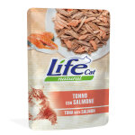 Lot conomique: 24x70g life cat thon adulte naturel avec saumon nourriture humide pour chat