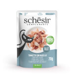 6x70g schesir complements filet en gel�e poulet avec colin p�t�e pour chat