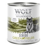 6x800g senior green fields agneau, poulet 0% crales wolf of wilderness - nourriture pour chien