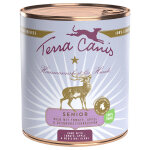 6x800g terra canis senior sans c�r�ales gibier, tomate, pomme, herbes fra�ches - p�t�e pour chien
