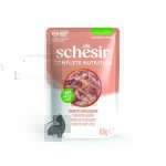 6x85g thon avec du saumon schesir complete nutrition en gel�e p�t�e pour chat