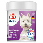 70 comprim�s multivitamin�s 8in1 vitality compl�ment alimentaire pour chiens de petite race