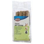 Environ 70 g sticks à la luzerne trixie pour lapin et rongeur Environ 70 g sticks à la luzerne trixie pour lapin et rongeur