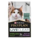 7kg pro plan liveclear sterilised adult dinde - croquettes pour chat