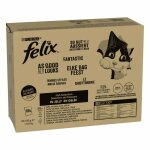 80x85g mégapack felix tendres effilés thon, saumon, cabillaud, colin - pâtée pour chat 80x85g mégapack felix tendres effilés thon, saumon, cabillaud, colin - pâtée pour chat