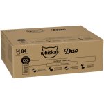 84x85g whiskas 1 + adulte sachets duo terre & mer en gel�e p�t�e pour chat