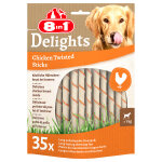 8in1 delights btonnets torsads poulet pour petit chien - 35 btonnets