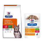 8kg c / d urinary stress + metabolic hill's prescription diet croquettes pour chat + 12x85g hill's prescriptio ...