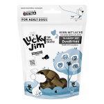 8x70g lucky jim duobities poulet au saumon friandises pour chien