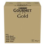 96x85g jumbopack gourmet gold les mousselines: b?uf lapin agneau veau