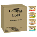 96x85g jumbopack gourmet gold les terrines aux l�gumes - p�t�e pour chat