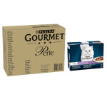 96x85g truite, dinde, canard, gibier en gele perle gourmet jumbopack + 12x85 g duo gourmet perle sachets ...