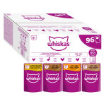 96x85g whiskas 1 + sélection de volaille en gelée - pâtée pour chat 96x85g whiskas 1 + sélection de volaille en gelée - pâtée pour chat