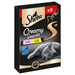Sheba creamy snacks pour chat - poulet & saumon (63 x 12 g)