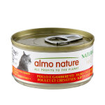 Almo nature 6 x 70 g pour chat - hfc poulet, crevettes