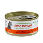 Almo nature 6 x 70 g pour chat - hfc poulet, potiron