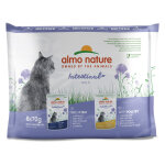 Almo nature holistic intestinal help pour chat - lot mixte : 3 x 70 g volaille + 3 x 70 g poisson